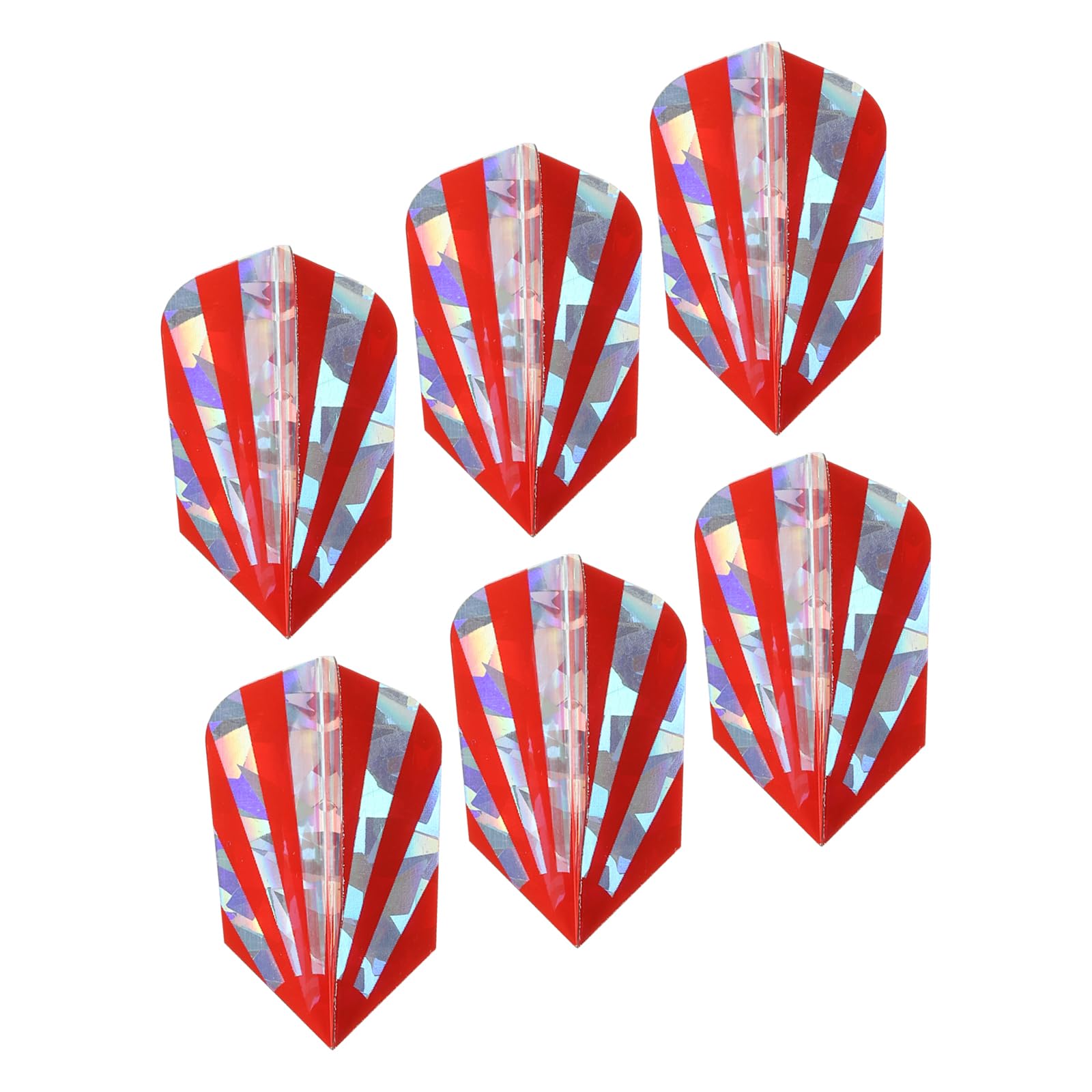 M METERXITY 6 Pack Slim Dart Flights - PET Dart Accessories, Apply to Darts Game/Party/Entertainment (Red)