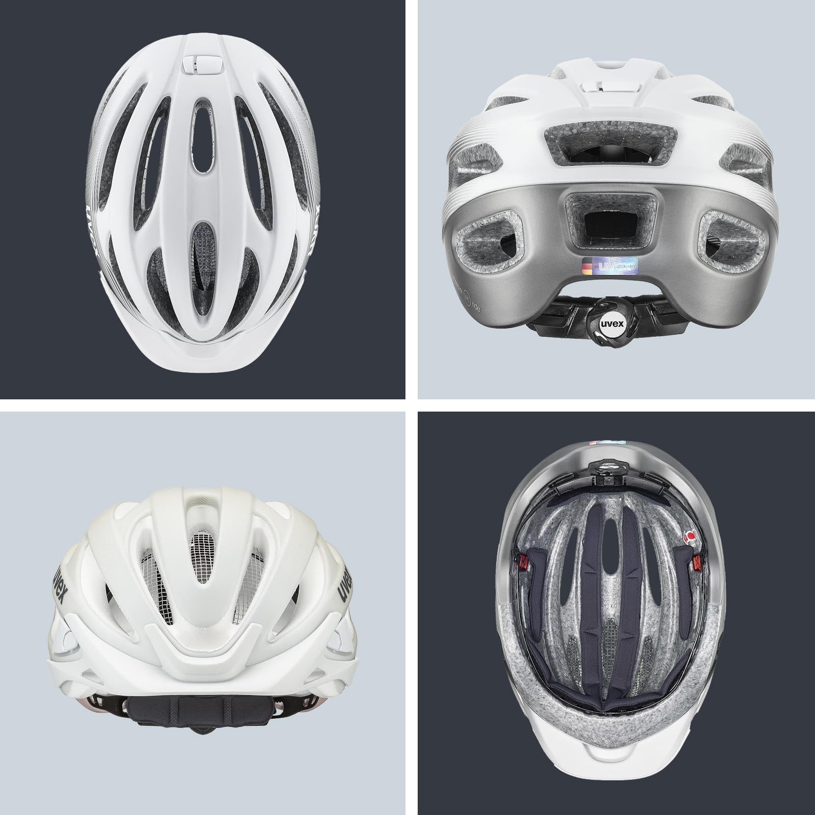 uvex True cc Women's Edition Fahrradhelm, White-Grey, 52-55 cm | individuelle Größenanpassung