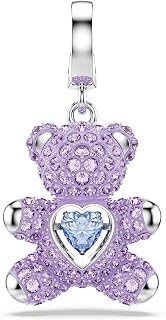 Swarovski Idyllia charm, Mixed cuts, Teddy, Purple, Rhodium plated Price In India