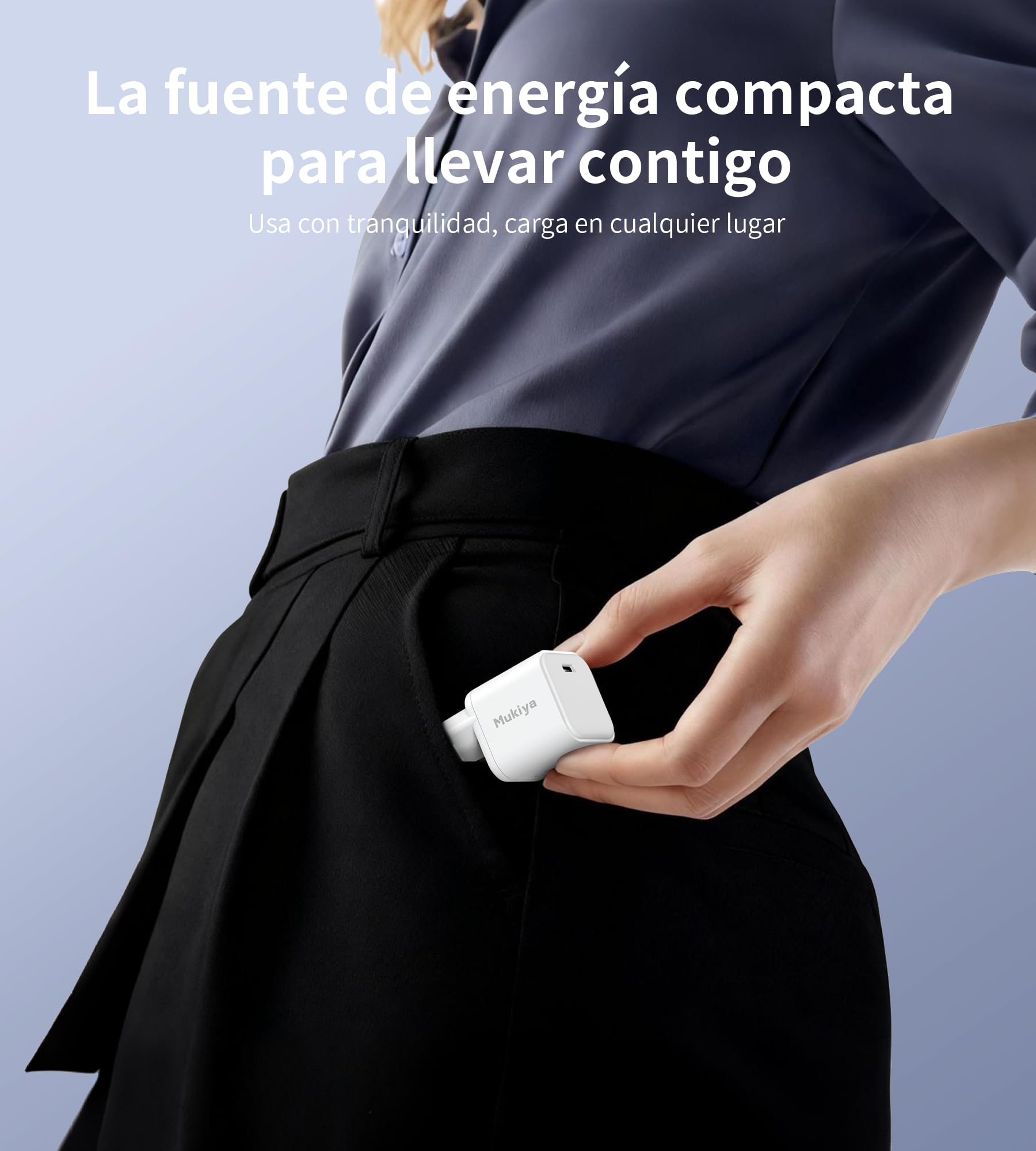 Mukiya Ładowarka USB C 100 W, Mini GaN, zasilacz PD z PPS, kompatybilna z MacBook Pro/Air, Pixelbook, ThinkPad, iPad Pro, iPhone 17/16/15 Series, Galaxy S25/S24/S23