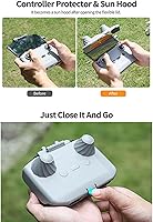 Vista 5 de RC N2/1 Controlador Protector Cubierta Parasol Parasol Compatible para DJI RC-N2/1 Control remoto para DJI Mini 4 Pro/AIR 3 Drone Accesorios