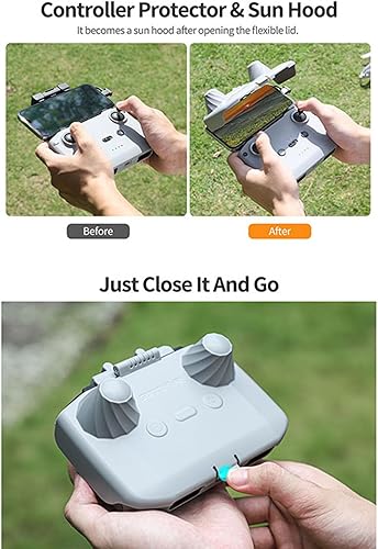 Miniatura 5 de RC N21 Controlador Protector Cubierta Parasol Parasol Compatible para DJI RC-N21 Control remoto para DJI Mini 4 ProAIR 3 Drone Accesorios