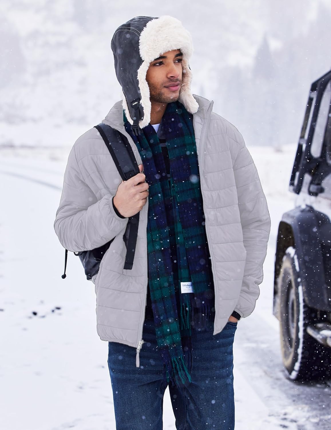 COOFANDY Mens Puffer Jacket Packable Lightweight Jackets Winter Coat Windproof Zipper Down Jacket - Image 4