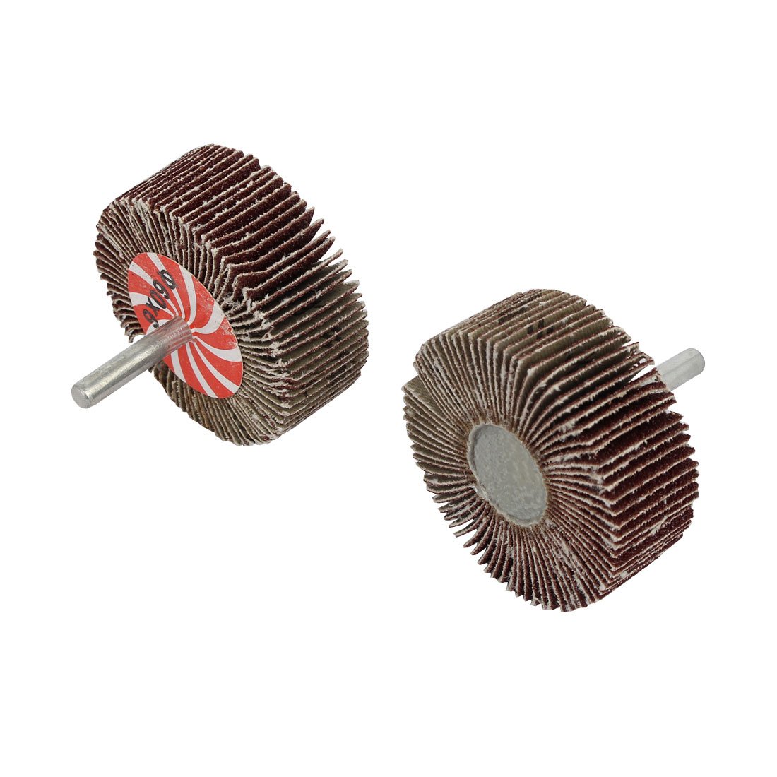 Aexit 6mm drill hole Abrasives 60mm Dia Cylindrical Head Emery Cloth Abrasive Flap Wheel 2pcs Model:26as309qo740