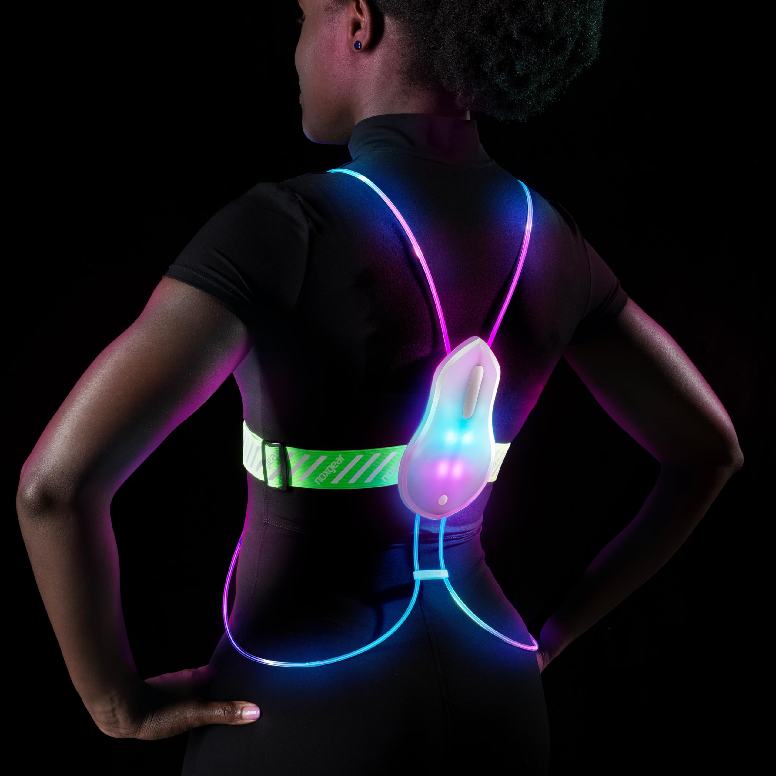 Noxgear Tracer360 - Chaleco reflectante y iluminado para correr o ciclismo