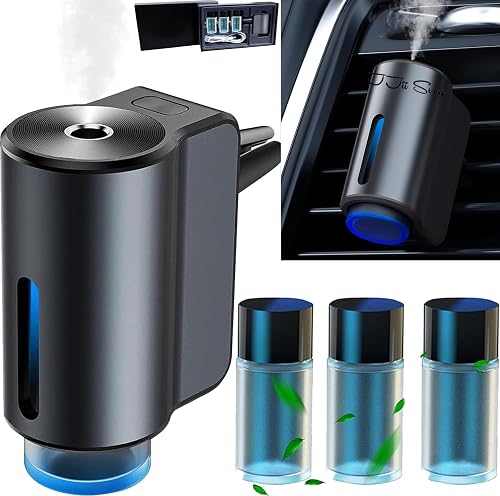 2025 Samochodowy Odświeżacz Powietrza z 150ml Perfum (Cologne) Elektryczny Dyfuzor Ultradźwiękowy 3 Inteligentne Tryby Automatyczne Włączanie/Wyłączanie Wbudowana Bateria Wystarcza na 6 Miesięcy