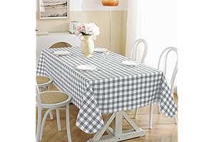 Heat Resistant Buffalo Plaid Flannel Backed Tablecloth