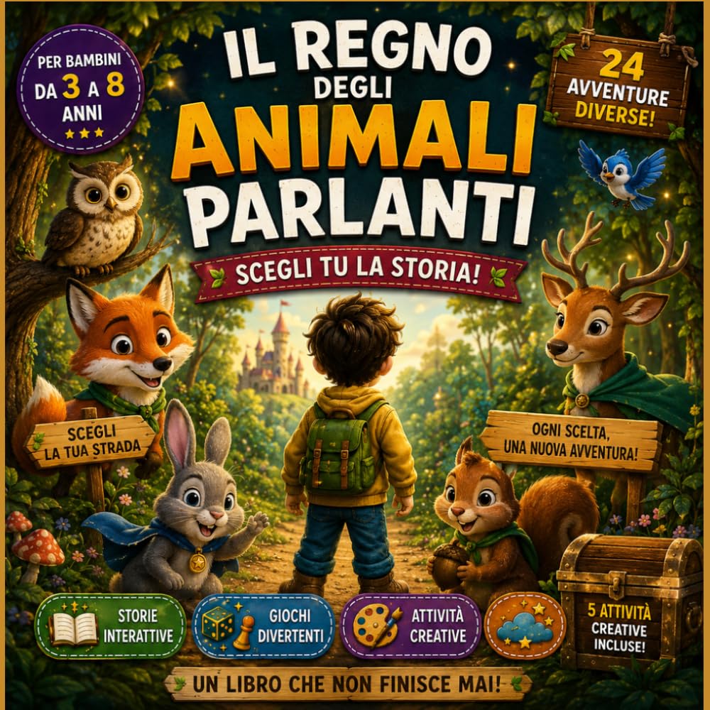 IL REGNO DEGLI ANIMALI PARLANTI: Scegli tu la storia! (SCEGLI TU LA STORIA! È la promessa principale di questa collana di libri.)