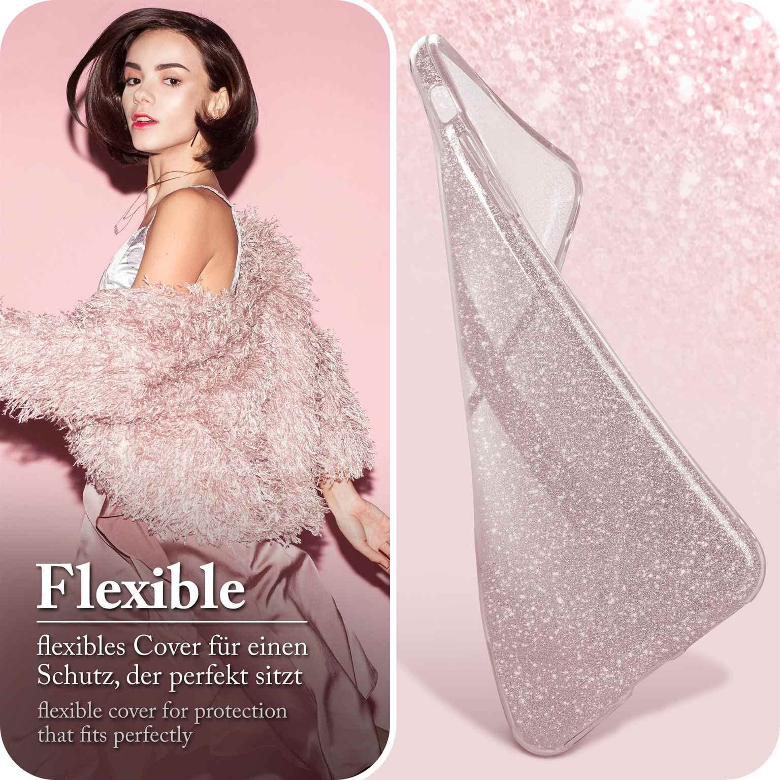 ONEFLOW Sense Case Effetto Marmo Per Huawei P30 Lite/P30 Lite New – Cover In Silicone Con Lustrini, Protettiva Ed Elegante