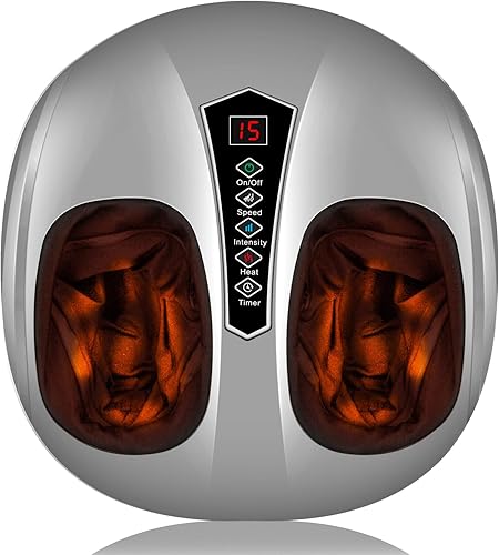 TWT Masajeador de pies con calor Shiatsu profundo amasamiento para músculos cansados y fascitis plantar, regalos para el día de la madre,