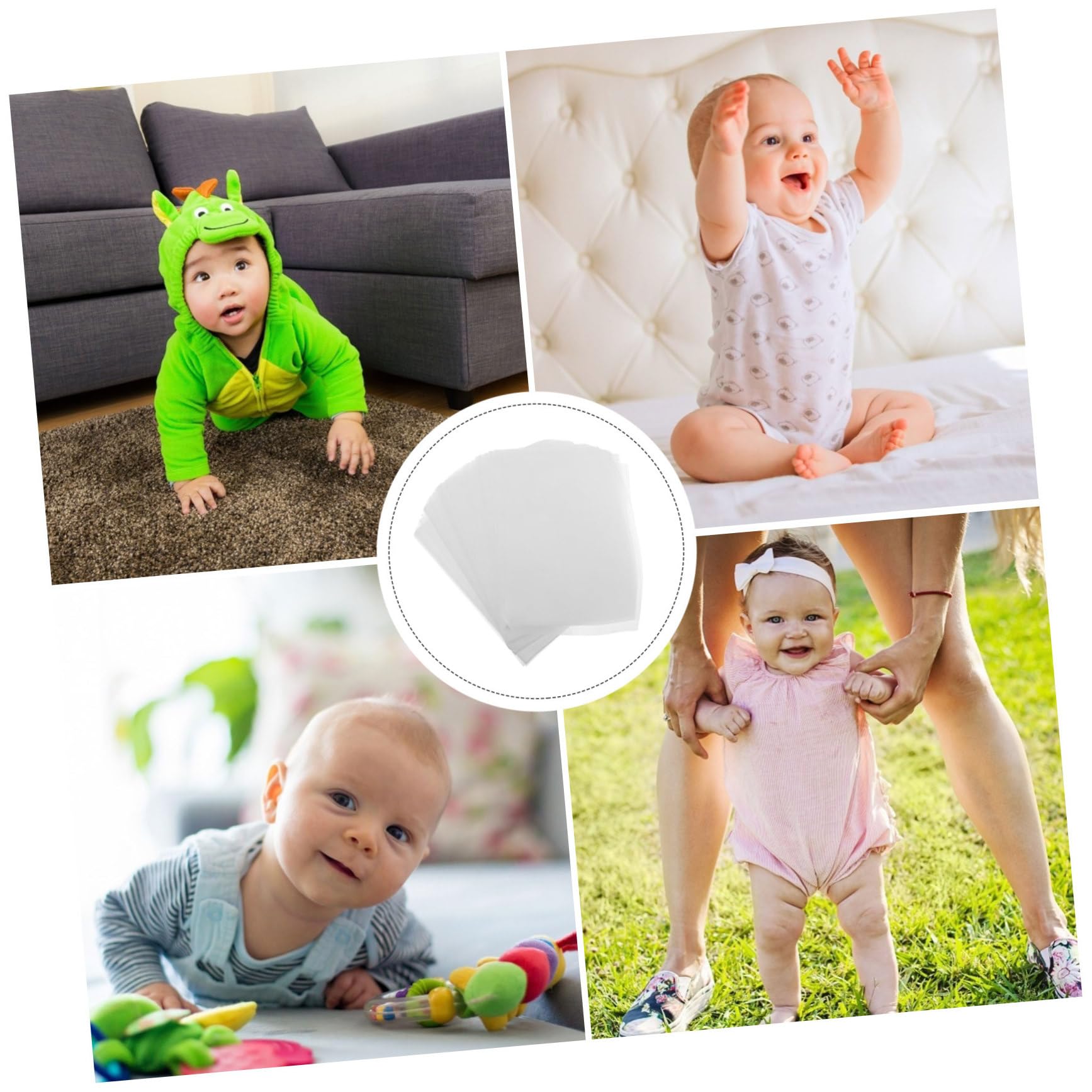 Einwegwindeleinlagen für Babys, 3 Rollen À 200 Blatt, Weiß