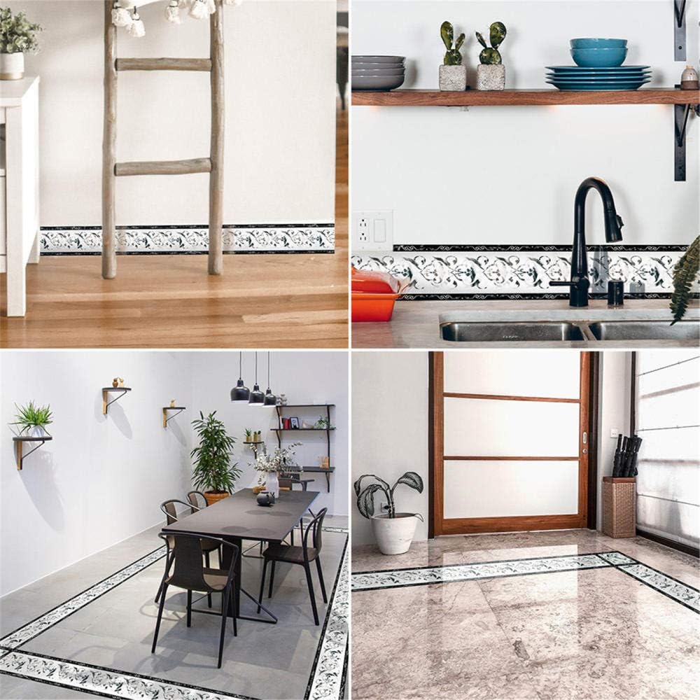 Wallpaper Border,Peel and Stick for Bathroom Border Tiles European Style parquet 10cm X 300cm