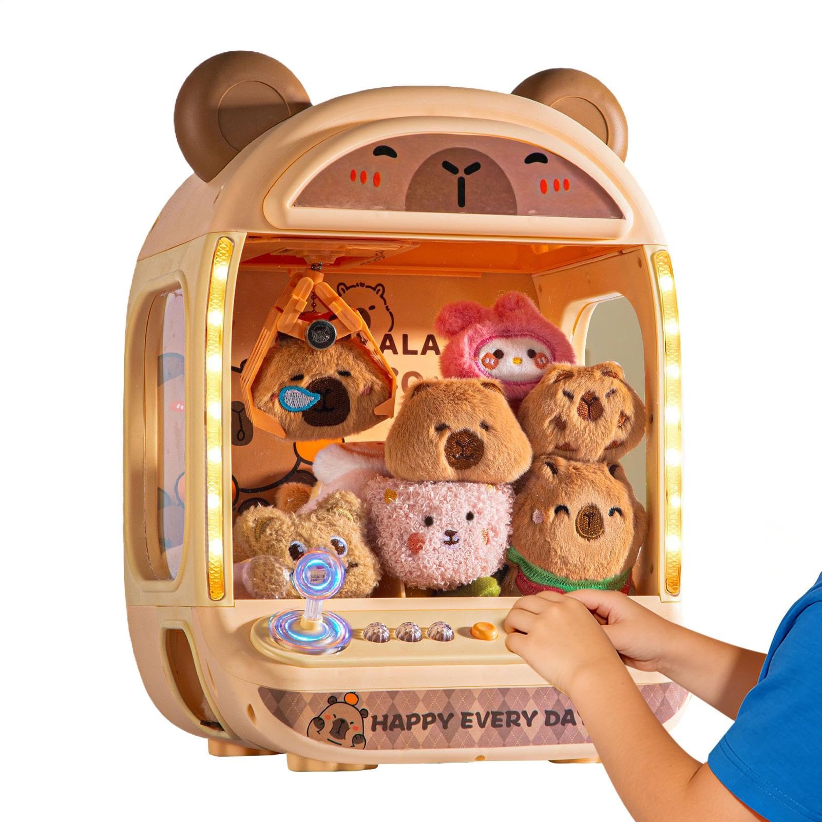 Maszyna do pazurów dla dzieci Elektroniczne interaktywne zabawki edukacyjne | Capibara Sound Vending Machine Toy dla dzieci na urodziny, podróż, do przedszkola, domu, chłopców i dziewcząt