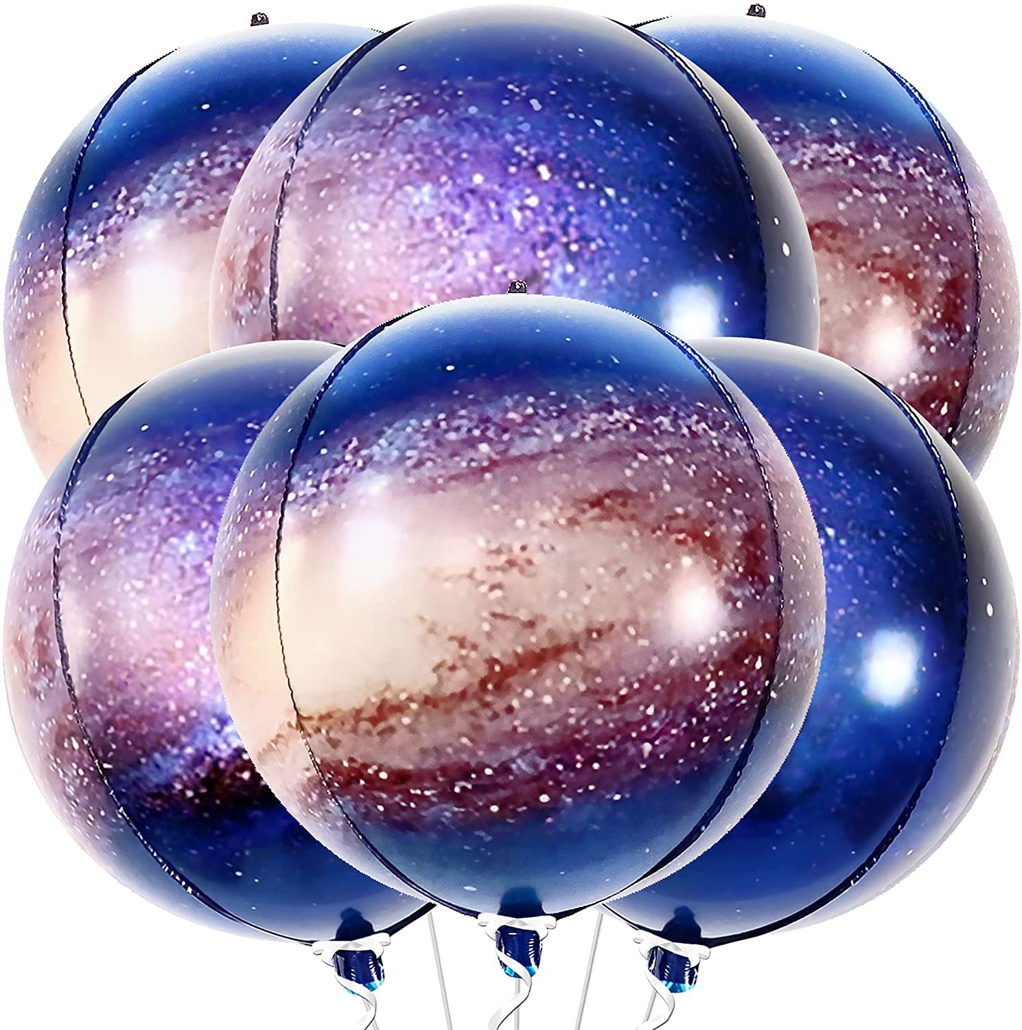 Large 22-inch Orbz Galaxy Balloons for Galaxy Party Decorations Round Sphere 4D Space Balloons for Galaxy Birthday Party Decorations | Earth Day, Solar System Theme