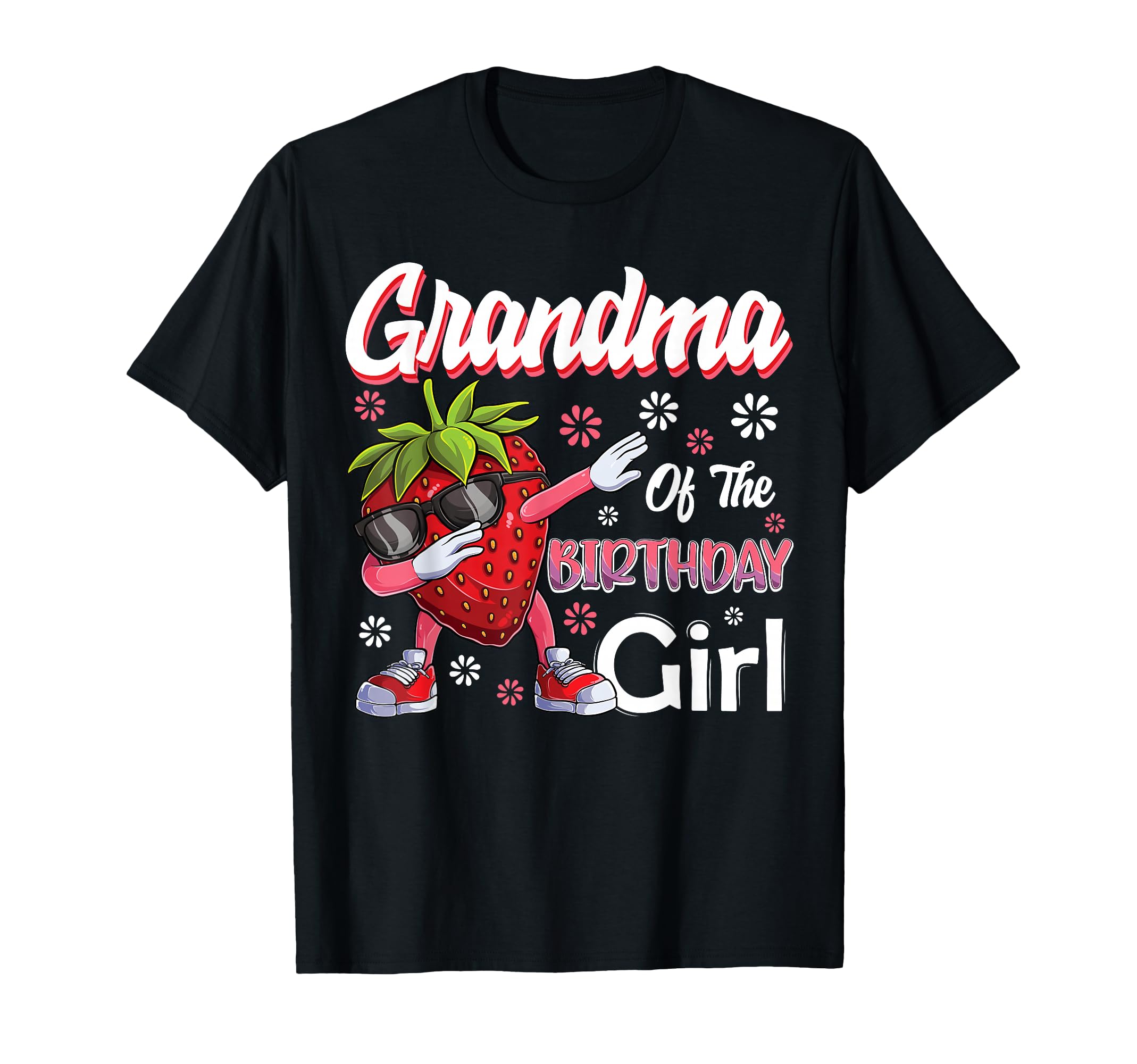 Fruit Lovers Grandma of the Birthday Girl Strawberry T-Shirt
