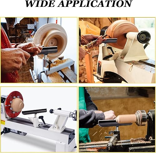 Miniatura 8 de Descanso de herramientas de torno de acero inoxidable de 12 pulgadas para carpintería Torno de torneado de madera, poste de 58 pulgadas de diámetro