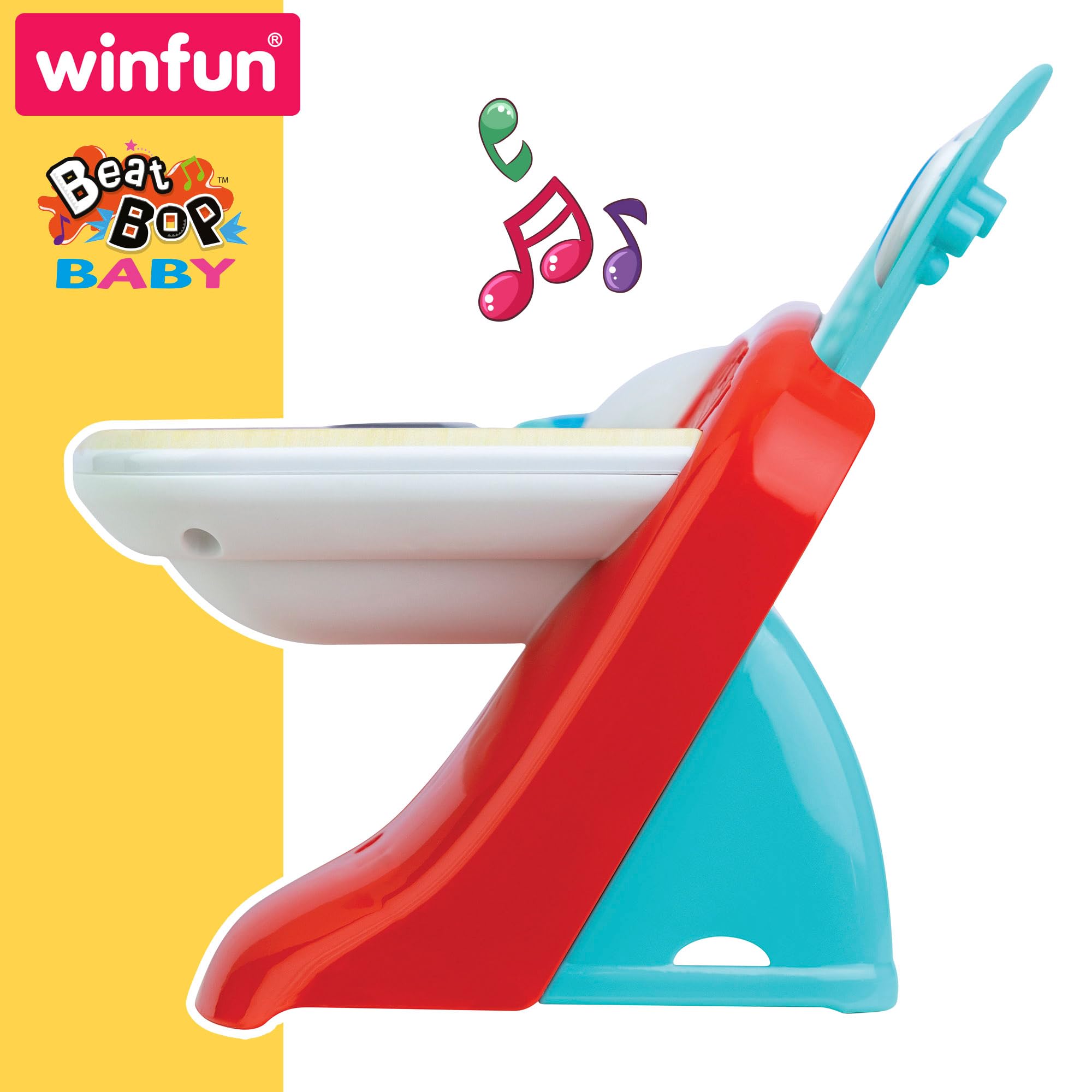 Winfun Pianino dla dzieci, Zabawki z muzyką dla dzieci, Zawiera nuty, Światło i dźwięk, Przyciski dotykowe, Zabawka muzyczna, Prezenty dla dziecka 1 rok, 47258