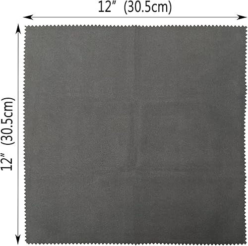 Miniatura 2 de Paño de limpieza de pistola de silicona de 12 x 12 pulgadas, color gris, sin pelusas, pistola de pulido de microfibra, trapos de limpieza