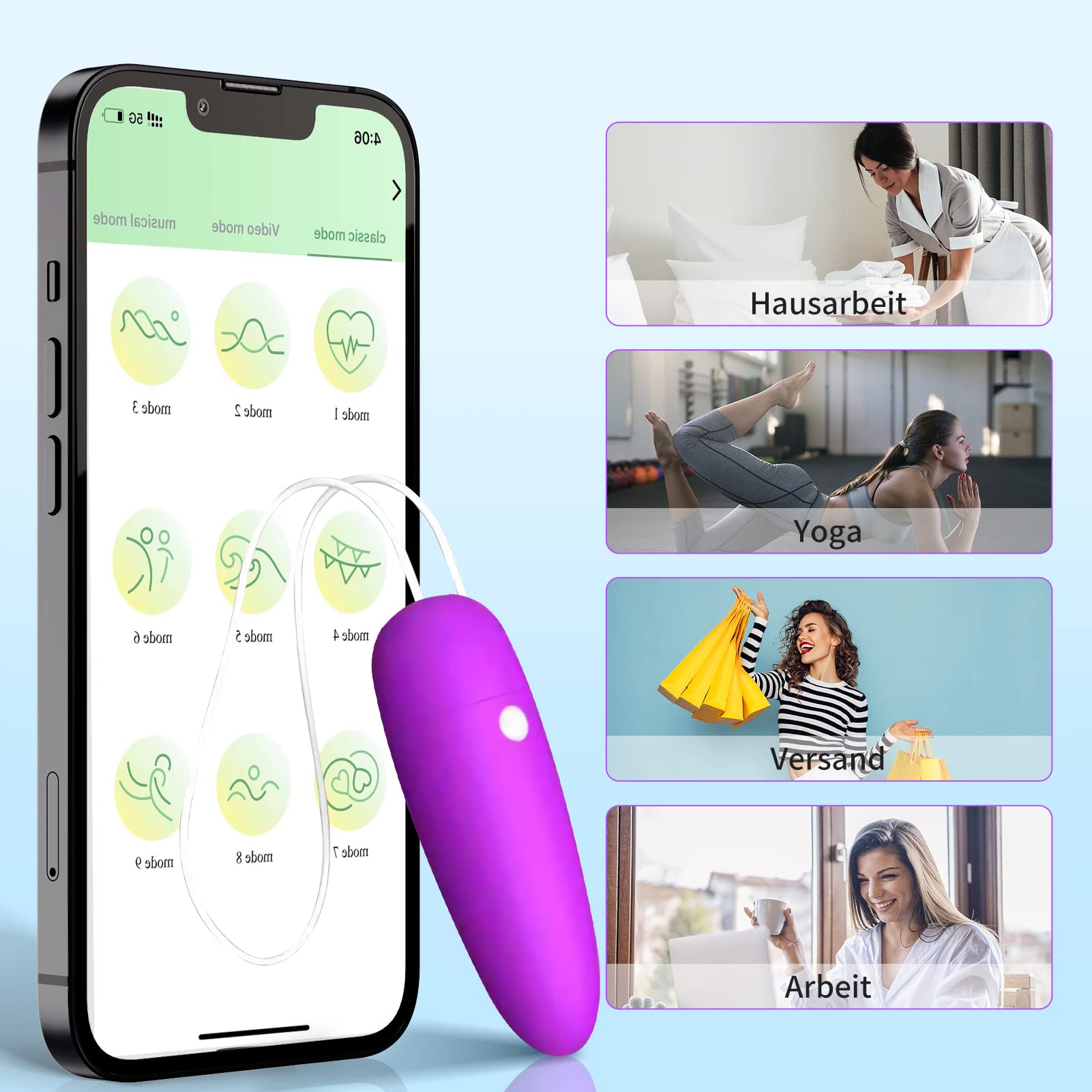 Vîbràtóreper Donna Púntó G Vîbràtóre Ṡḙxy Shop Hot Oggetti Vîbràtóri Clídórídè Dónnà Vîbràtóreper Dónnà Telecòmando Dîstanza App còn Intellîgente Bluetóóth iOS e Android,10 Modalità