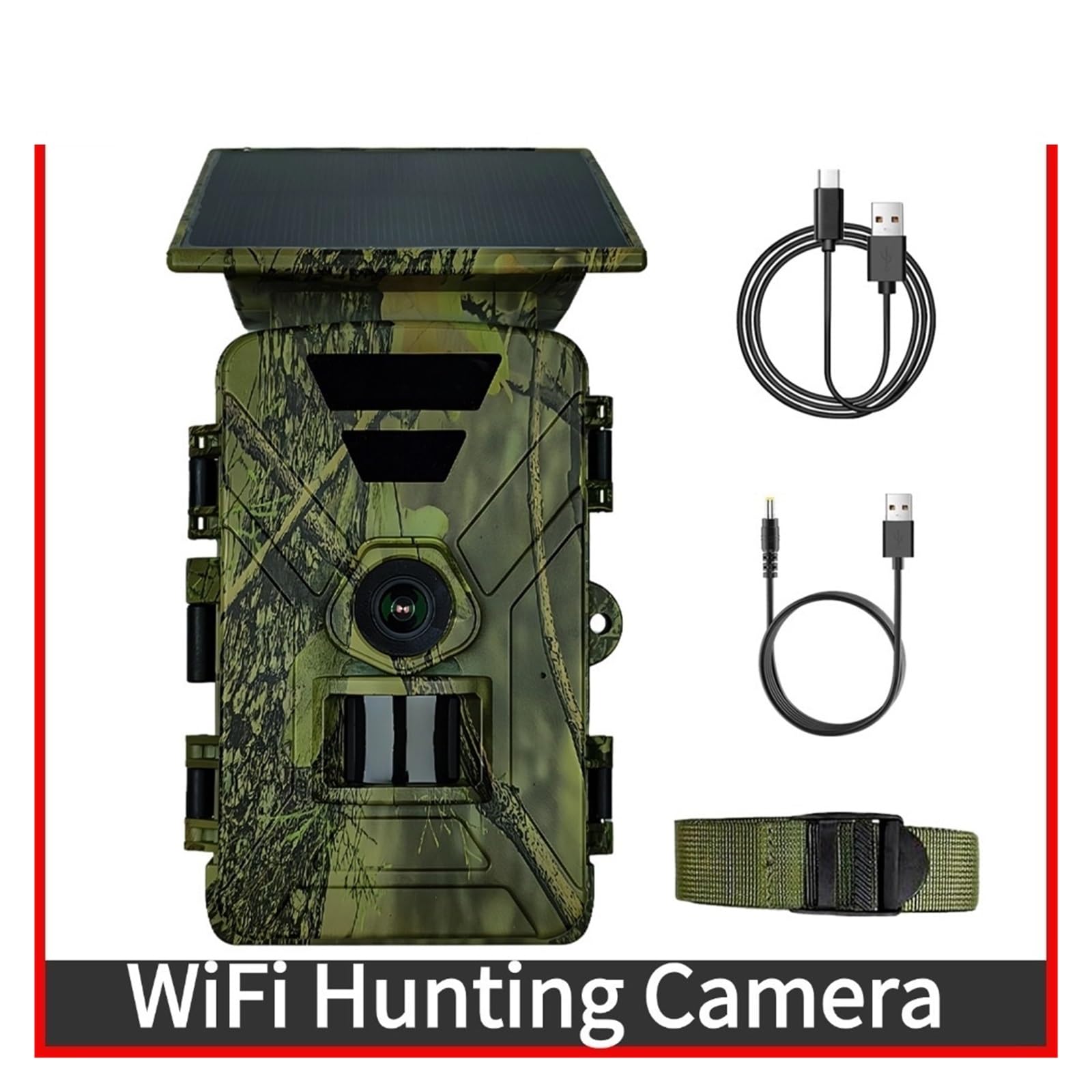 Cámara Vida Silvestre Cámara De Caza WiFi, Rastreo Solar 8K 60MP, Vida Silvestre IP66, Juego Visión Nocturna Exterior Impermeable Monitoreo Confiable Preciso