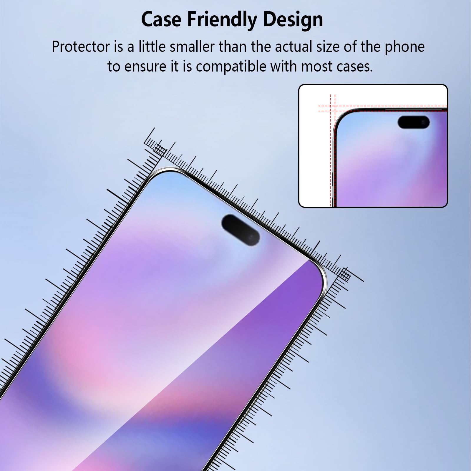 Pollachi [2 Pezzi Vetro Temperato per iPhone 17 Pro Max Pellicola Protettiva+Strumento per La Rimozione Della Polvere，Accessori di protezione per cellulari iPhone 17 Pro Max,Installazione 30s