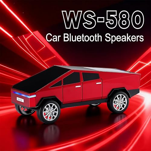 Miniatura 2 de WS-580 Futurista Camión Modelo Bluetooth Replica Altavoz con pantalla LED - TWS estéreo, radio FM, reproducción USBTF, micrófono incorporado, regalo