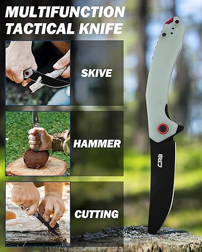 Vista 19 de CJRB Cuchillo plegable Gobi (J1906) AR-RPM9 Acero en polvo G10 Mango EDC Cuchillo de bolsillo Azul Hoja AR-RPM9 actualizada/mango azul G10