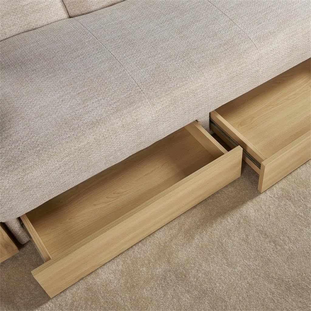 Multi-Functional Sofa,Sofa Can Sit,Lie Down,with Storage Box & Drawer,Storage Arm Which Be Used As Tea Table