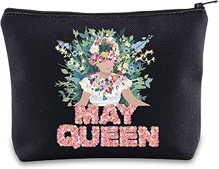 BWWKTOP Midsommar Cosmetic Makeup Bag Horror Movie Inspired Gifts May Queen Zipper Pouch Bag, MAY QUEEN, Bag