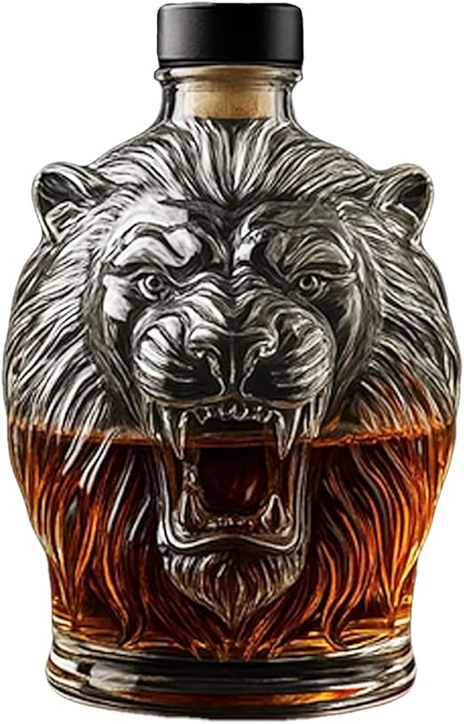 Motorrad-Design Whisky Dekanter - 3D Glasflasche 300ml Für Bar & Sammlung