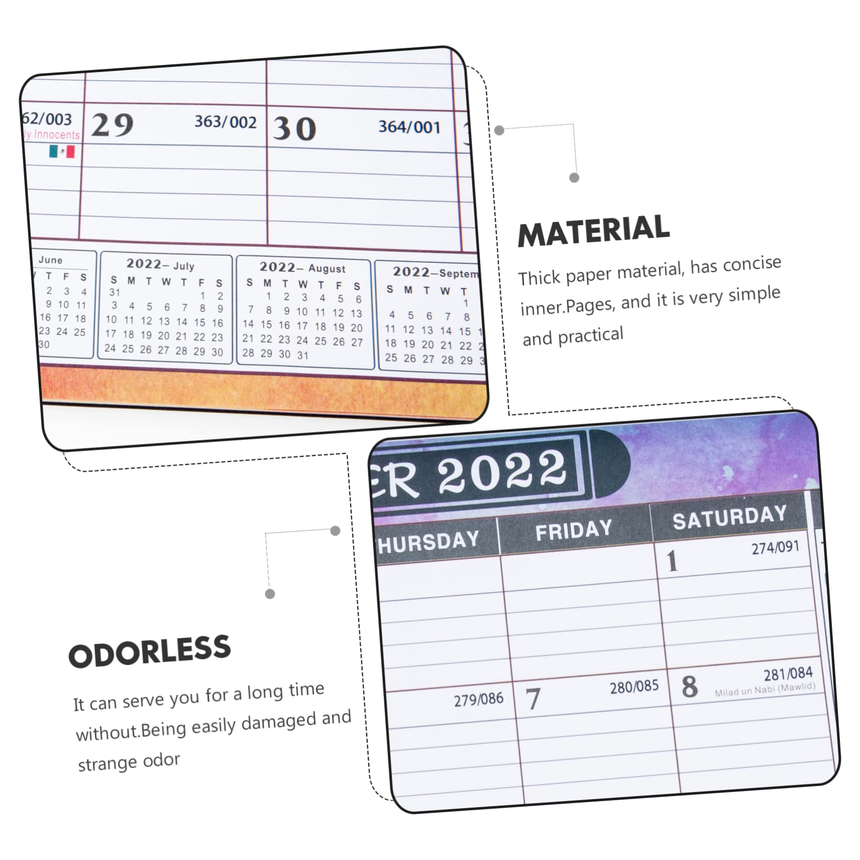 VILLCASE 4stücke Englischer Wandkalender Monatlicher Haushaltskalender Für Büro Und Zuhause Dekorativer Und Praktischer Wandkalender Mit Einfachem Design Abwischbar Und Langlebig