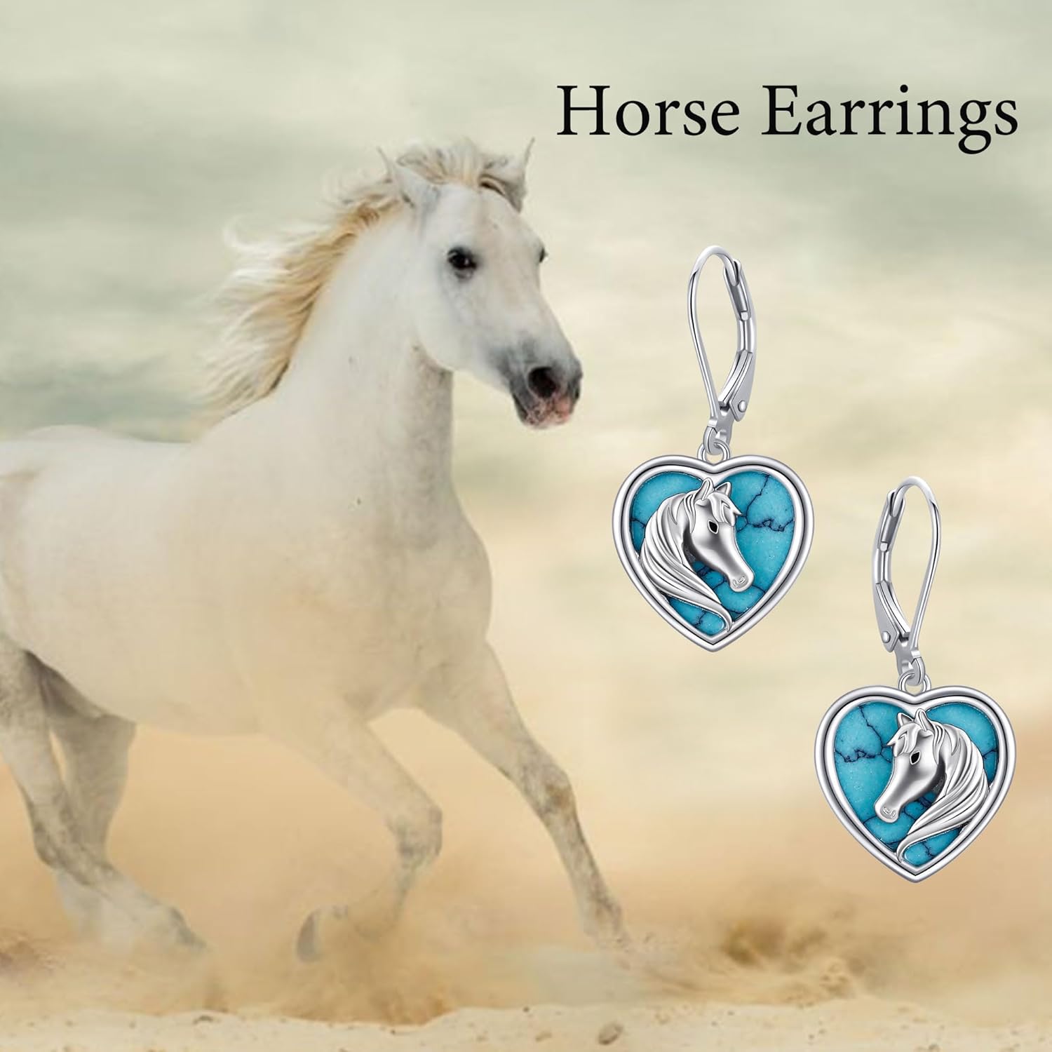 Horse Earrings 925 Sterling Silver Horse Dangle Earrings Jewelry Gifts for Women - Image 6