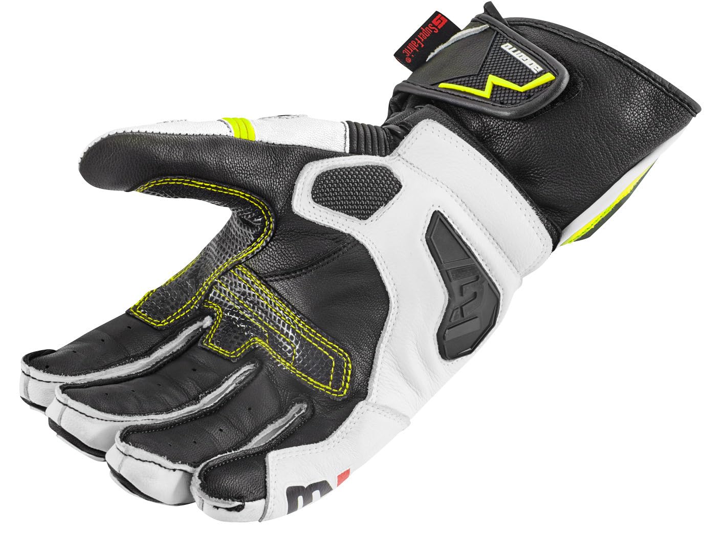 Bogotto Monza Guanti da moto perforati, blu/bianco/rosso, XS