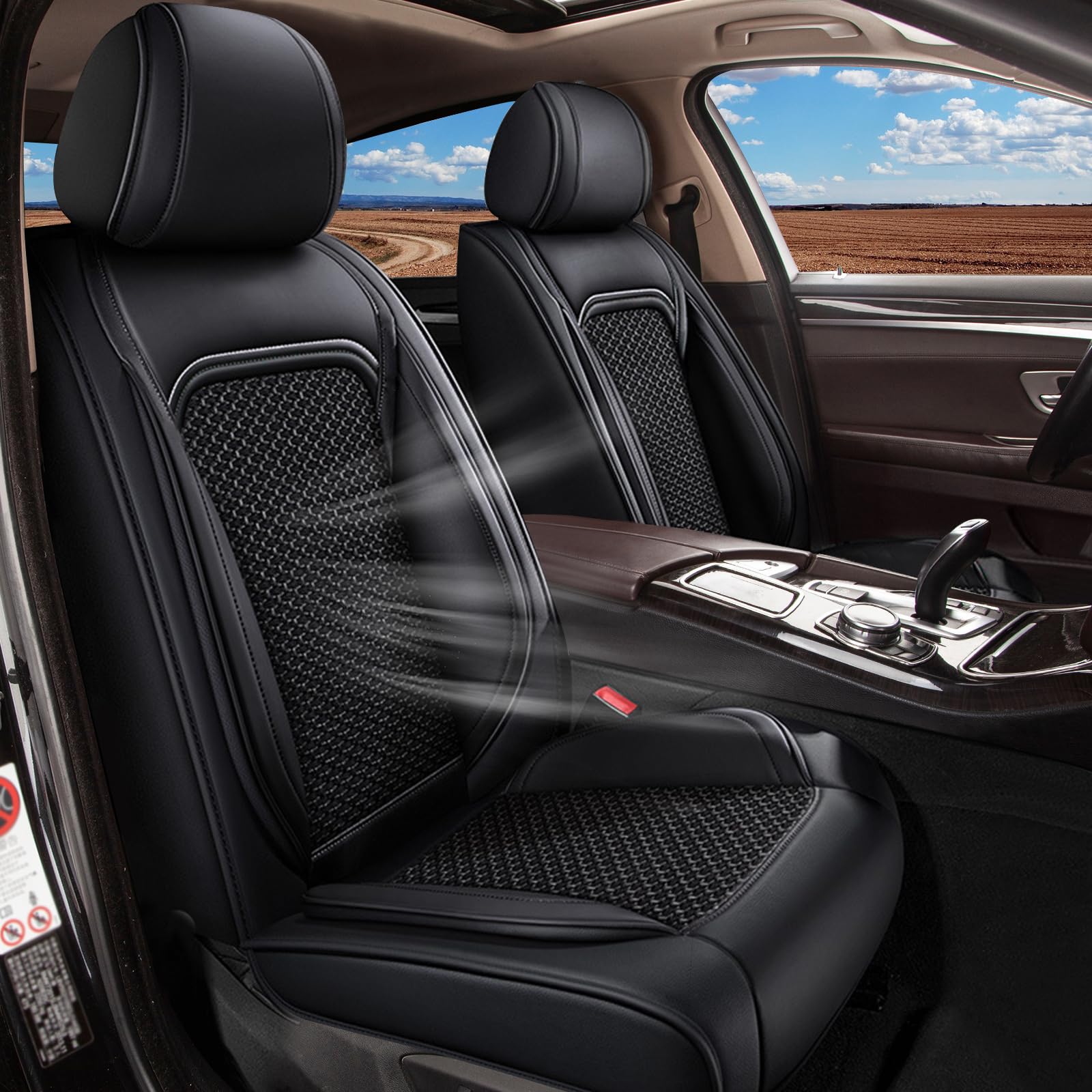 Car Seat Covers Full Set For Ford Maverick (Black)