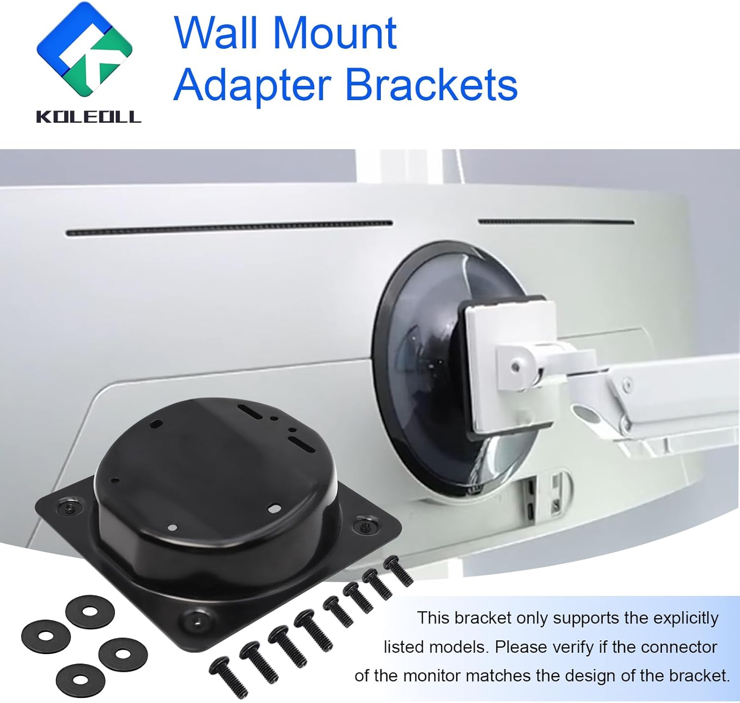 Wall Mount Adapter Brackets Compatible with Samsung 49" Odyssey OLED G9 G93SC G95SC S49CG934S S49CG950S LS49CG954SNXZA LS49CG934SUXEN LS49CG950SNXZA LS49CG950SUXDU LS49CG934SCXZW LS49CG950SWXXL