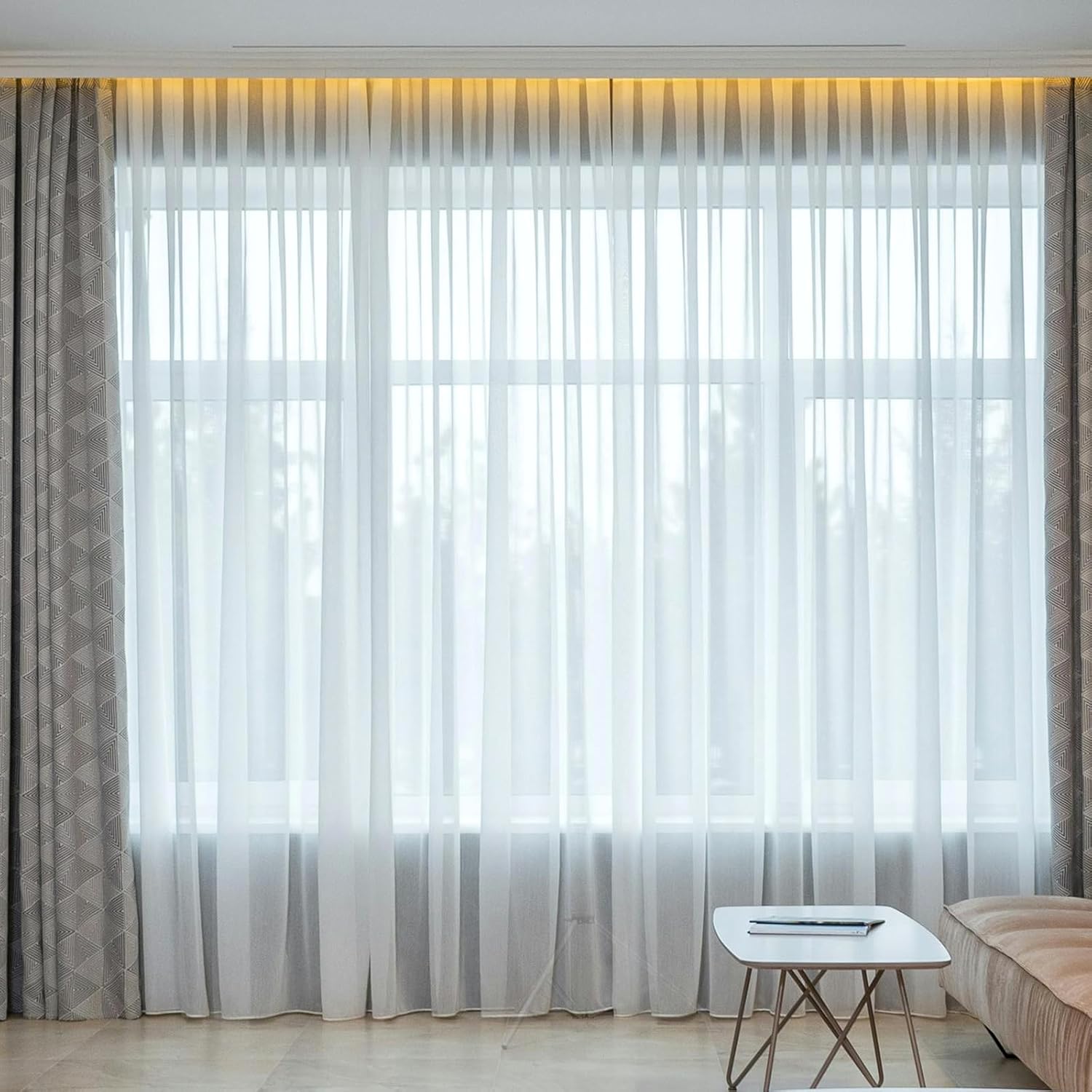 Electric Curtain Tracks | Matter over WiFi Electric Track, Smart Curtains Motorized Opener Curtains Rod with Remote Control - 118-142"