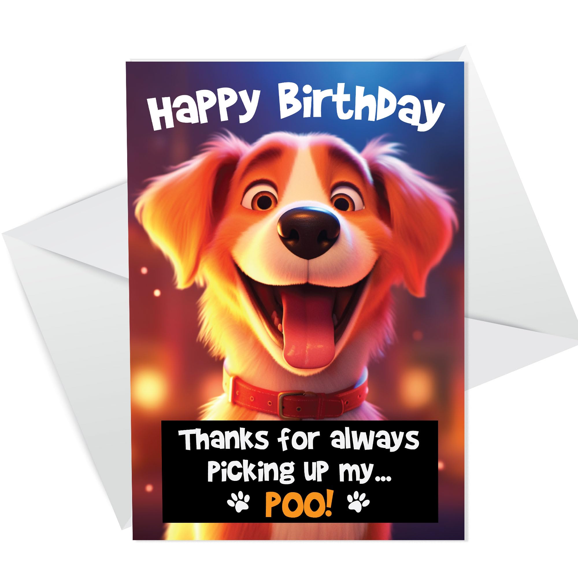 RED OCEAN Funny Birthday Card From Dog To Mum Dad Funny Card From The Dog Pet Husband Wife