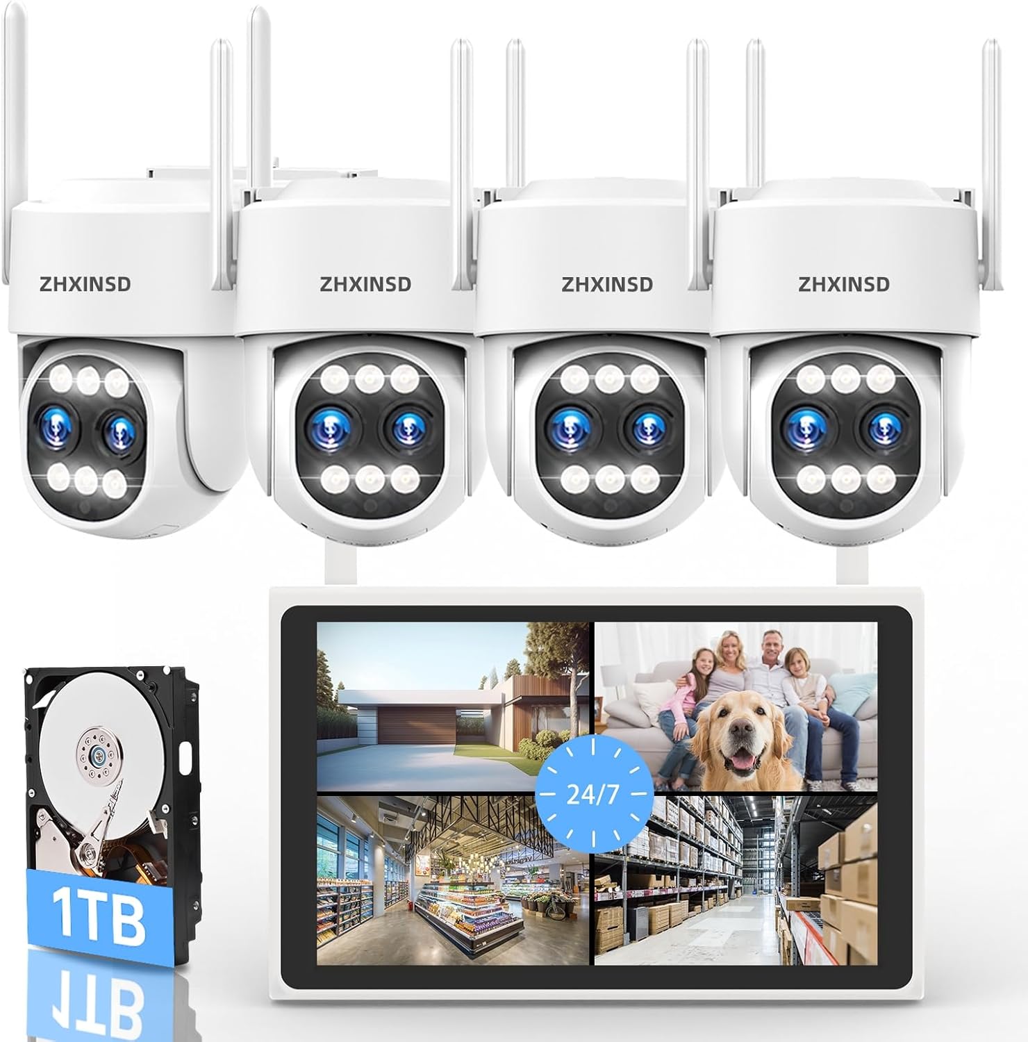 4K Security Camera System Wireless,...