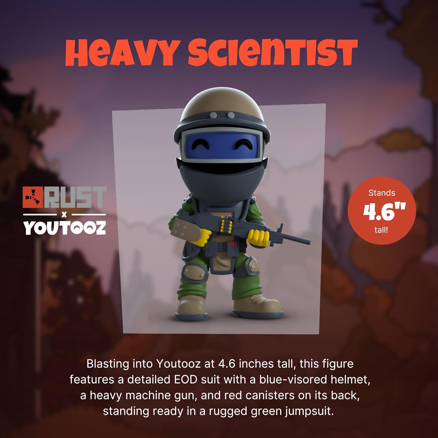 Youtooz Rust Heavy Scientist 4.6" Vinyl Figure, Collectible Heavy Scientist Rust Collection
