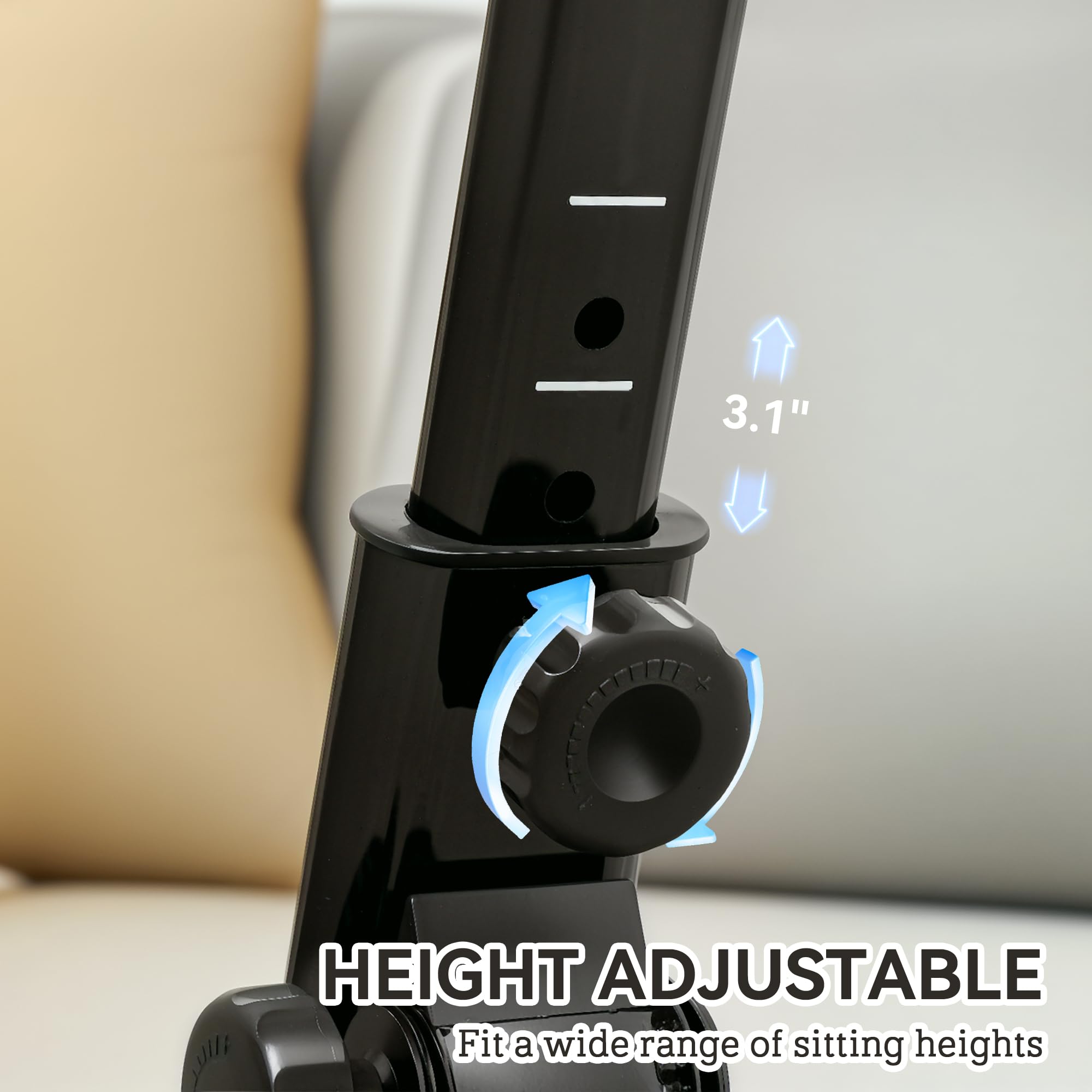 SPORTNOW Bicicleta de Pedal de Rehabilitación Plegable para Piernas y Brazos, Bicicleta de Ejercicio de Rehabilitación para Personas Mayores con Pantalla LCD, Pedales de Masaje, Altura de Manillar