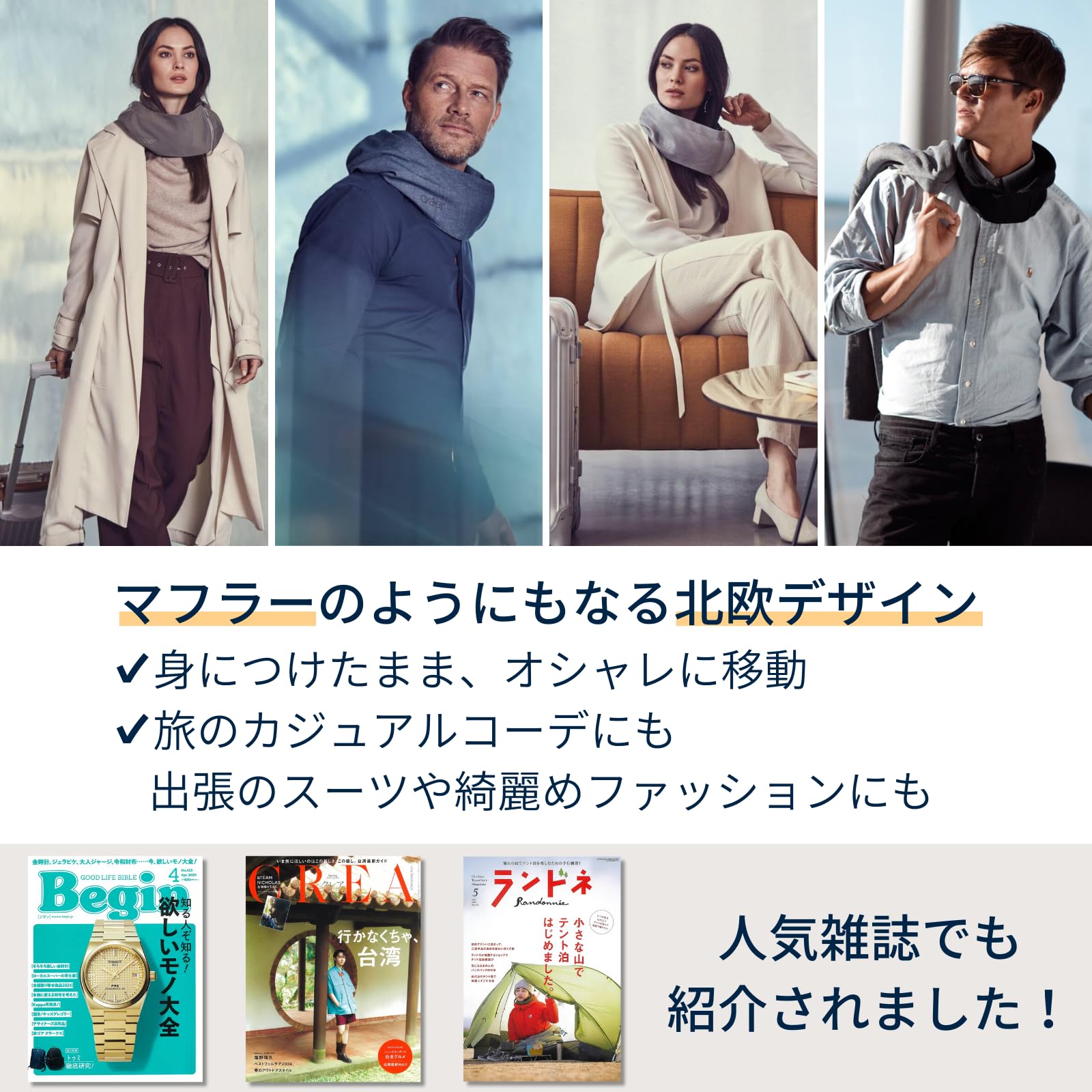 Amazon｜Ovaer ネックピロー フード付き エアー 飛行機 コンパクト