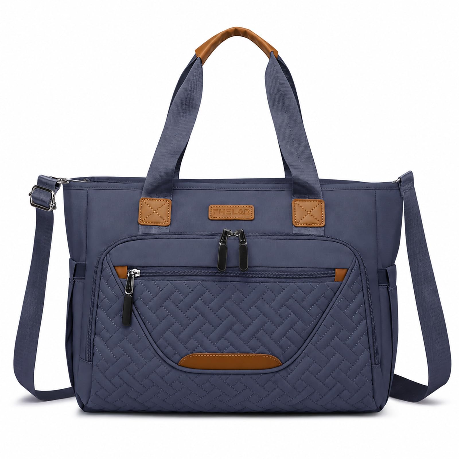 FHELAD Bolsa de pañales para mujer, bolsa de pañales para bebé, 16 L (gris oscuro)