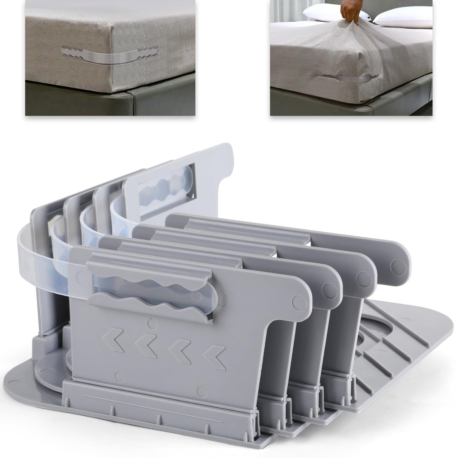 lock bed sheet holders for corners - bed sheet holder straps fit for all mattress types fitted sheet holders keep sheets firm amp tight easy installation sheet clips stay 4pcs grey