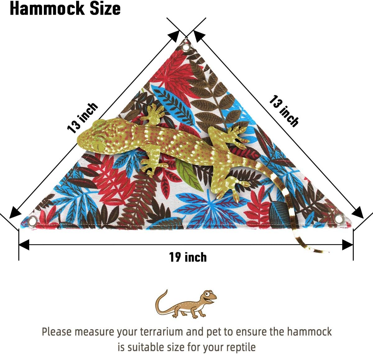Bearded Dragon Hammock, Reptile Lizard Lounger Ladder Accessories Terrarium Habitat Decor for Large Small Bearded Dragons Geckos Lizards Snakes (White) image 2