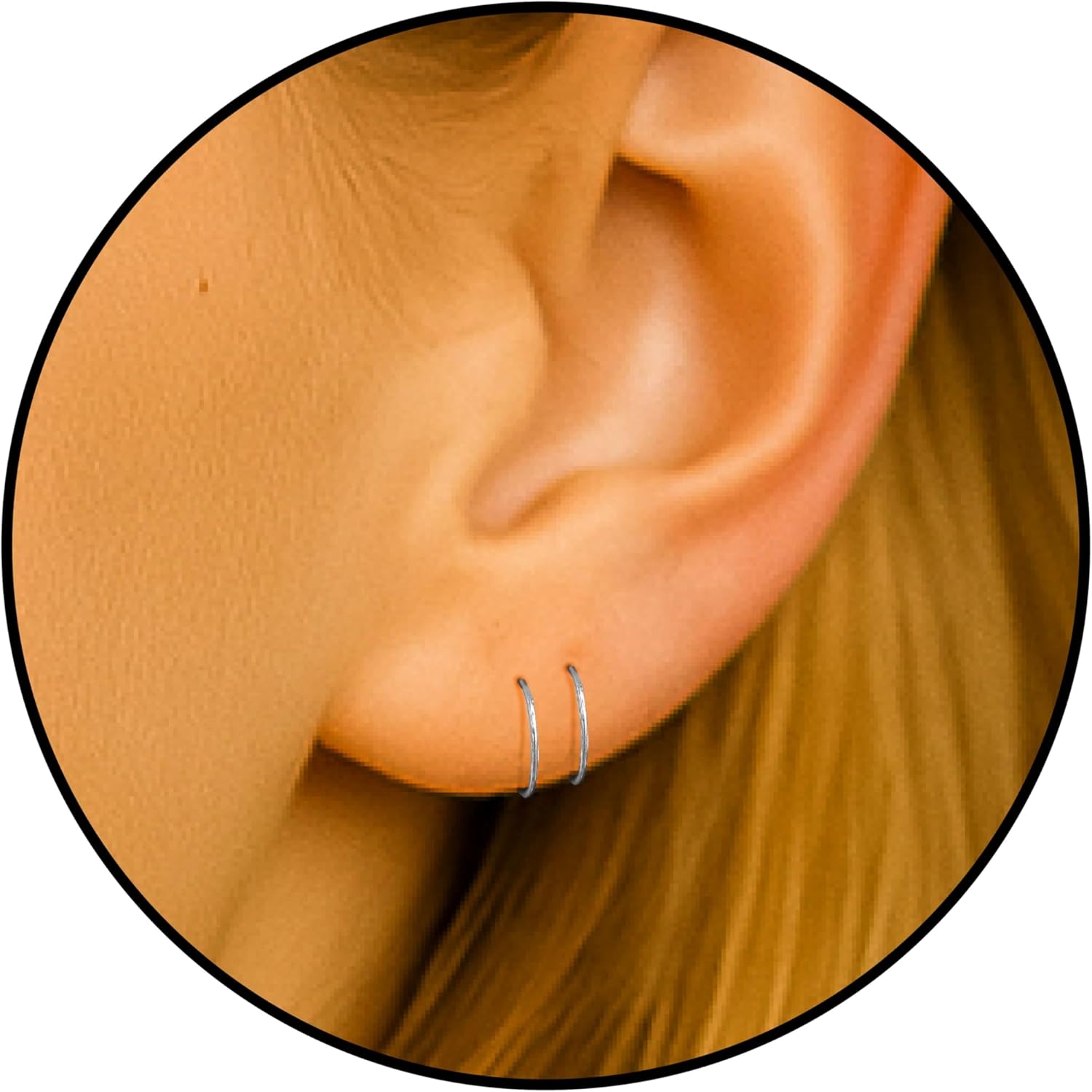 Earring Hoops 20 Gauge Silver and Gold - Dangly Hoop Earrings