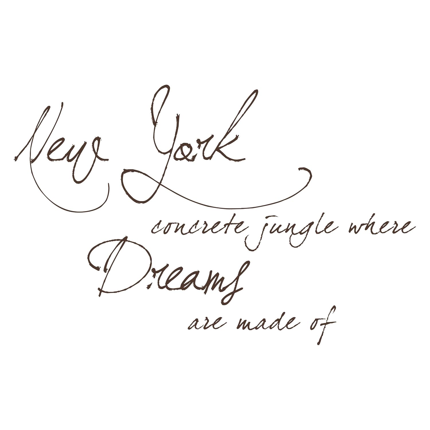 DECOR Kafe Home Decor New York Wall Sticker, Wall Sticker for Bedroom