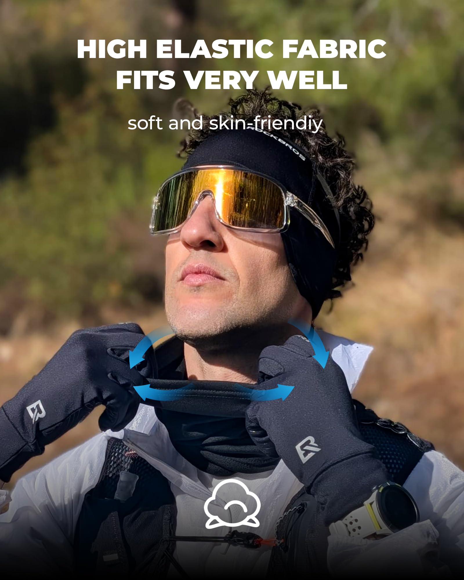 ROCKBROS Scaldacollo Invernale Termico Moto Passamontagna Fasce Caldo Ciclismo Motociclismo per Inverno Multifunzionale Uomo Donna Unisex