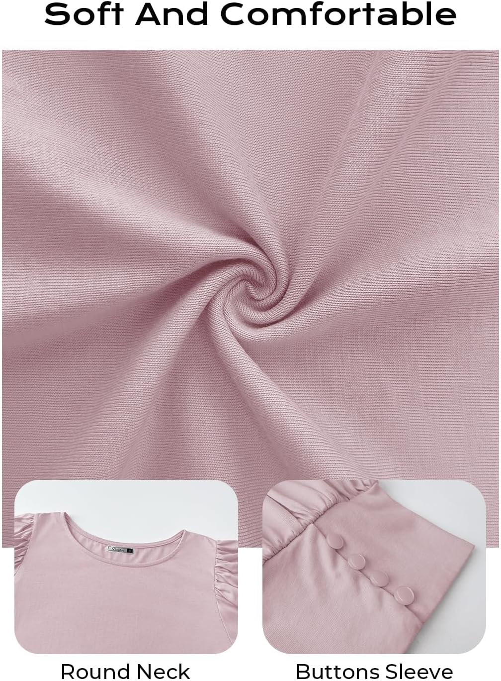 DOROSE Women's Casual Tops Puff Sleeve Loose Blouses T Shirts - Image 4