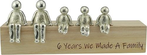 Miniatura 2 de Idea para el 6 aniversario 6 años hicimos un adorno de metal familiar Elige tu combinación familiar (3 niños)