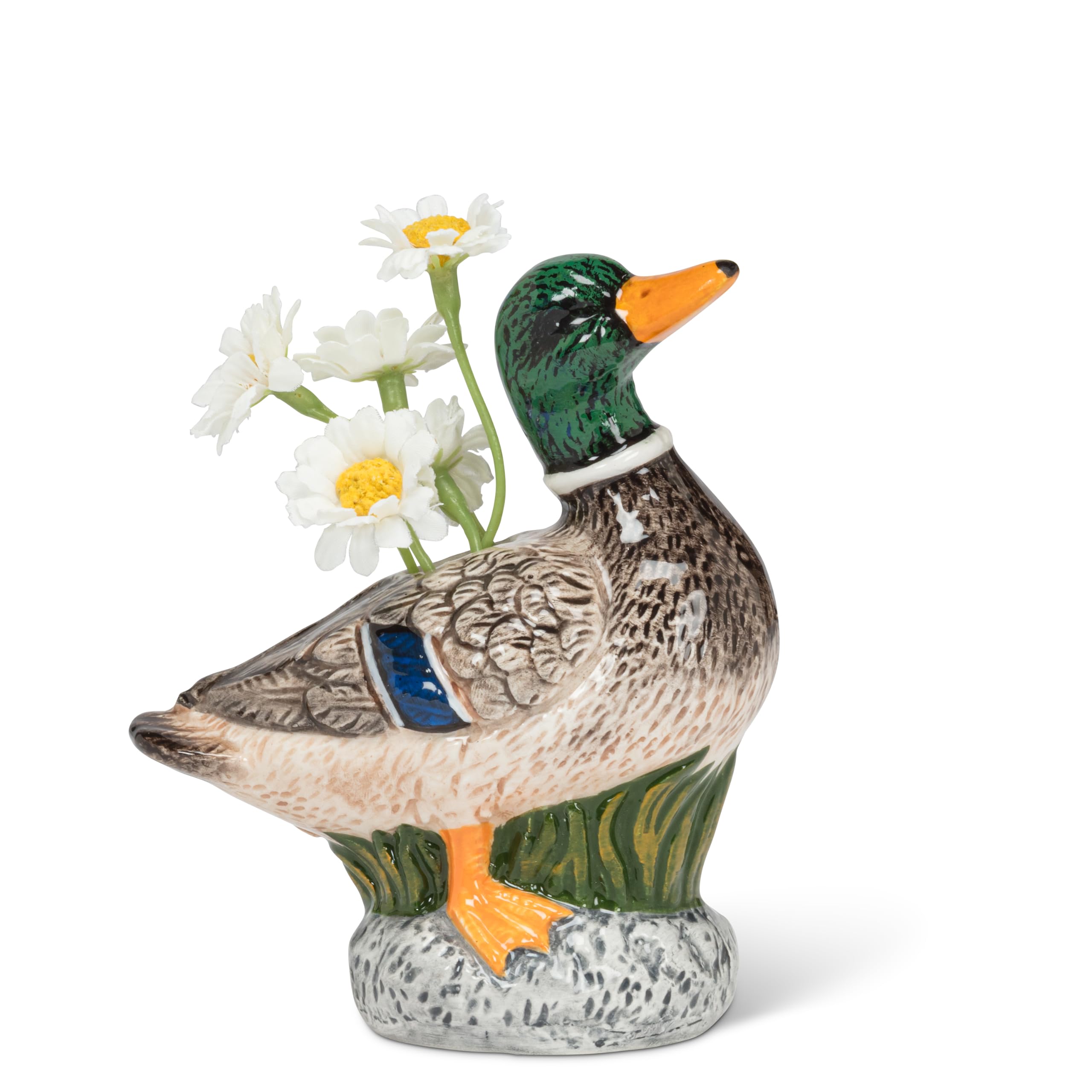 Abbott Collection Home Green/Brown Abbott Collection Standing Mallard Bud Vase
